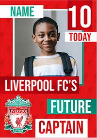 Tap to view Liverpool FC Age 10 Birthday Photo Card