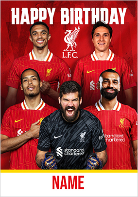 Liverpool FC  Players Birthday Card