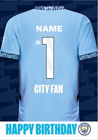 Tap to view Manchester City Football T-shirt Birthday Card