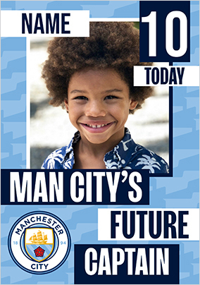 Manchester City Birthday Photo Card