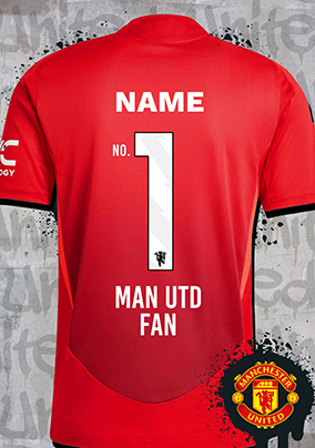 Manchester United Football T-shirt Birthday Card