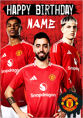 Manchester United Football Players Birthday Card