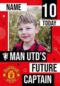 Tap to view Manchester United Age 10 Birthday Photo Card