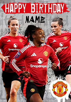 Manchester United Female Football Players Birthday Card