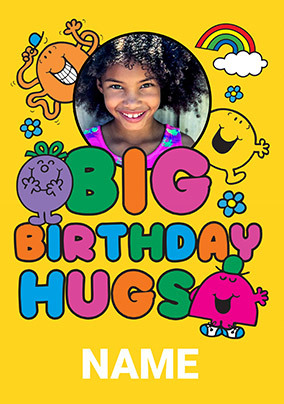 Mr Men & Little Miss - Big Hugs Birthday Photo Card