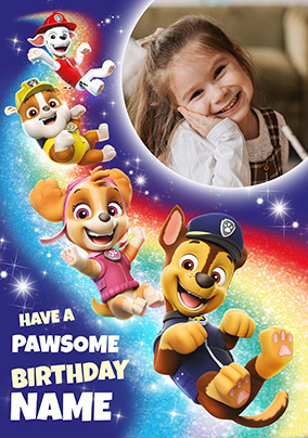 Paw Patrol - Pawsome Birthday Photo Card