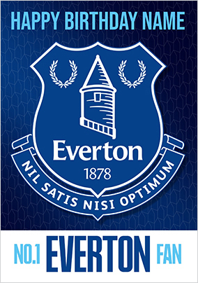 Everton FC Birthday Card