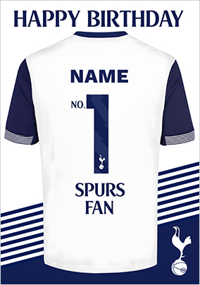 Tottenham Spurs T-shirt Birthday card