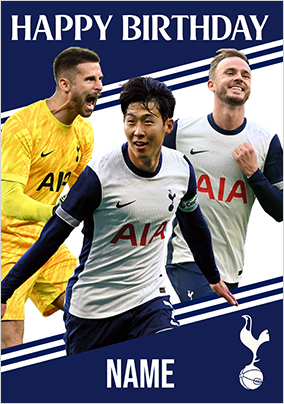 Tottenham Spurs Football Players Birthday card