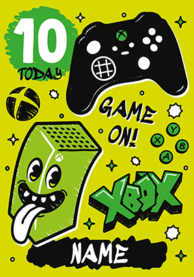 Xbox 10 Today Birthday Card