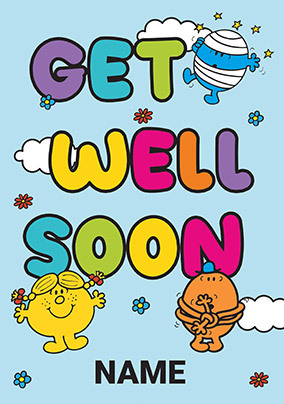 Mr Men & Little Miss Get Well Soon Card