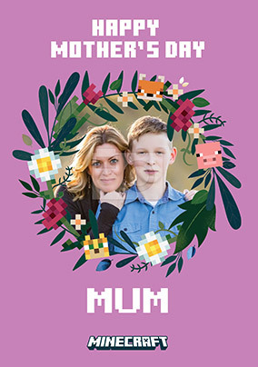 Minecraft Mum Photo, Mothers Day Card