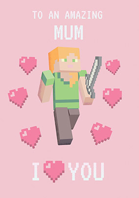 Minecraft Amazing Mum Mother's Day Card