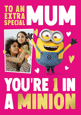 Minions Mum In A Million Mother's Day Photo Card