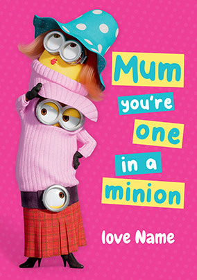 Minions Mum In A Million Mother's Day Card