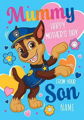 Paw Patrol Mummy From Son Mother's Day Card