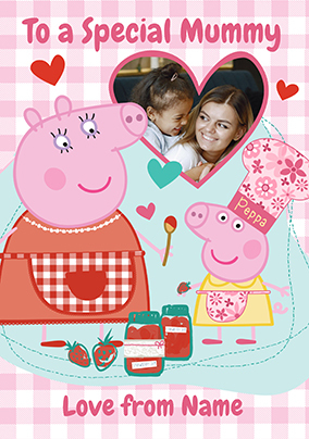 Peppa Pig - Special Mummy Photo Upload Birthday Card