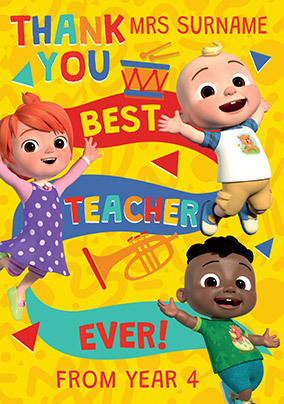 Cocomelon - Thank You Teacher Card