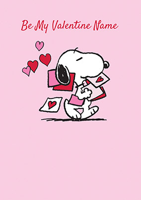 Peanuts - Be My Valentine Personalised Card