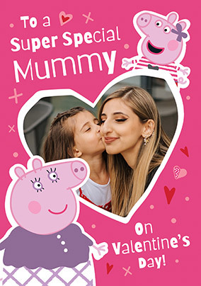 Peppa Pig Mummy Valentine's Day Photo Card