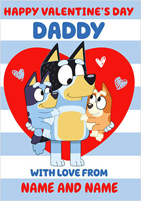 Bluey Daddy Valentine's Day Day Card