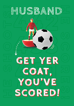 Subbuteo You've Scored Valentine's Day Card