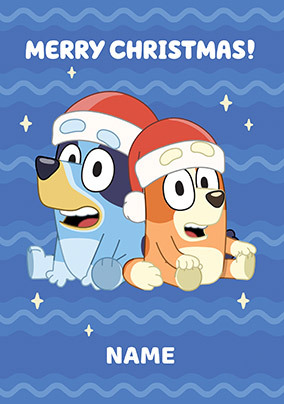 Bluey - Merry Christmas Personalised Card