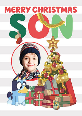 Son Photo Bluey Christmas Card