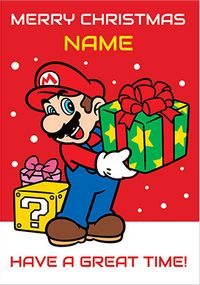 Tap to view Have a Great Time Super Mario Christmas Card