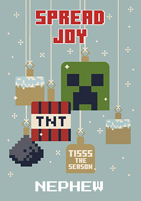 Spread Joy Nephew Minecraft Christmas Card