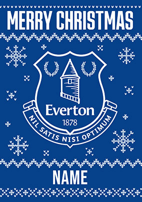 Everton Crest Personalised Christmas Card