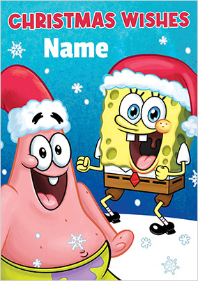 Christmas Wishes Sponge Bob Christmas Card