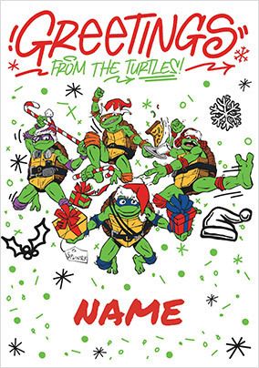 personalised birthday card teenage mutant ninja turtles grandson son brother