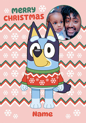 Bluey Merry Christmas Photo Card