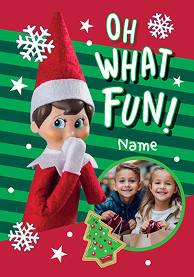 Elf On The Shelf Photo Birthday Card