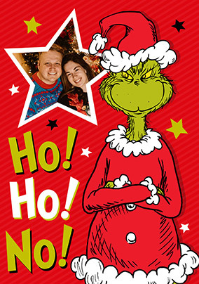 The Grinch Ho Ho No Photo Christmas Card