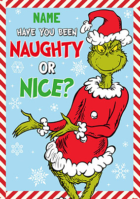 The Grinch Naughty Or Nice Christmas Card