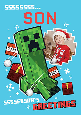 Minecraft Ssseason's Greetings Christmas Card