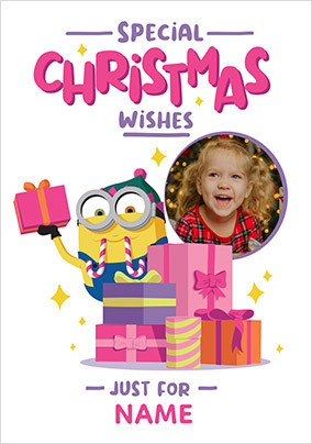 Minions Special Christmas Wishes Photo Card