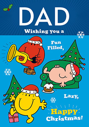 Mr Men Dad Christmas Card