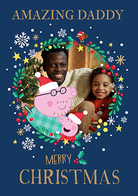 Peppa Pig Daddy Christmas Photo Card