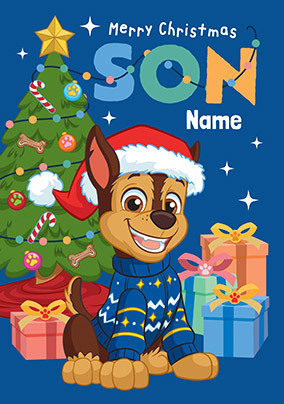 Paw Patrol Son Christmas Card