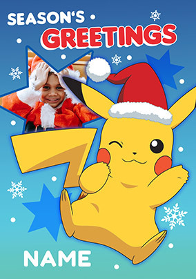 Pikachu Christmas Photo Card