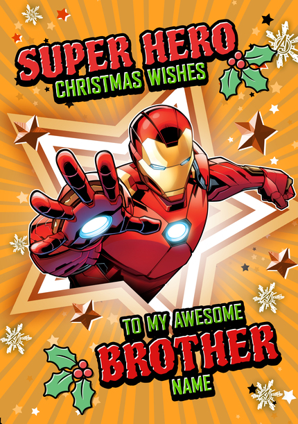 Iron Man Brother Christmas Card