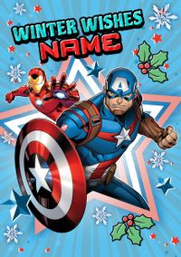 Tap to view Avengers Winter Wishes Christmas Card