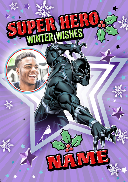 Black Panther Christmas Photo Card