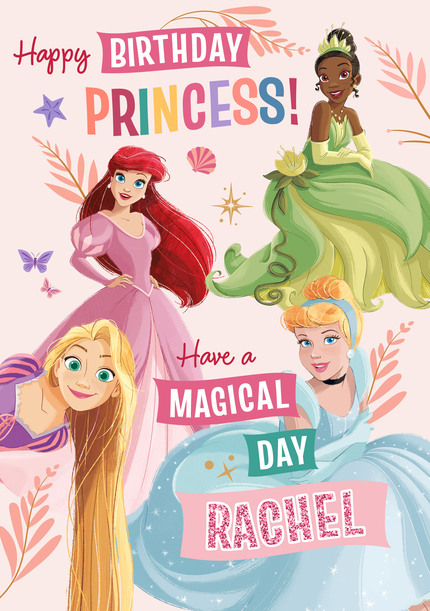 Disney Princesses Birthday Card