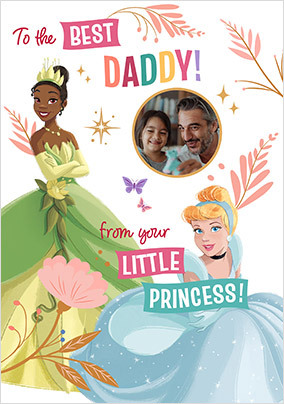 Disney Princesses To Daddy Birthday Photo Card