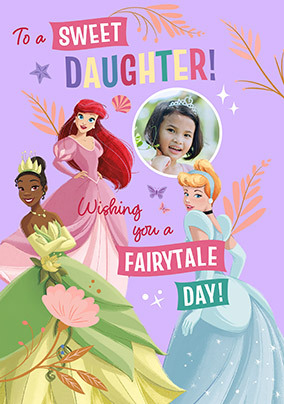 Disney Princesses Daughter Birthday Photo Card