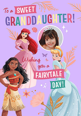 Disney Princesses Granddaughter Birthday Photo Card